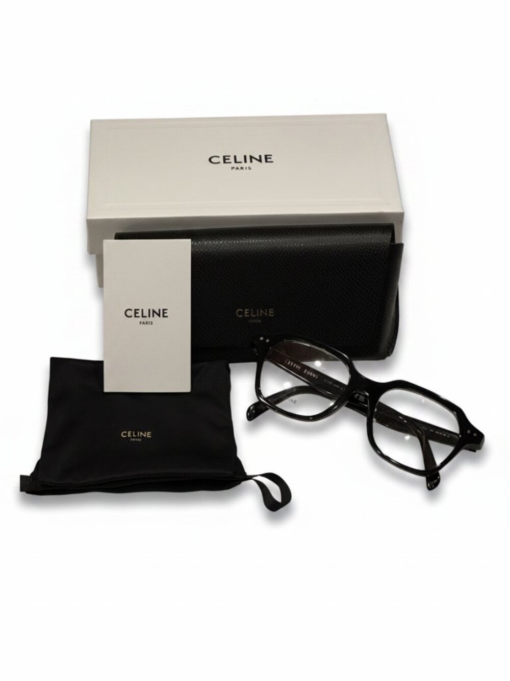 Celine CL50127I Square Optical Frames — Shiny Black